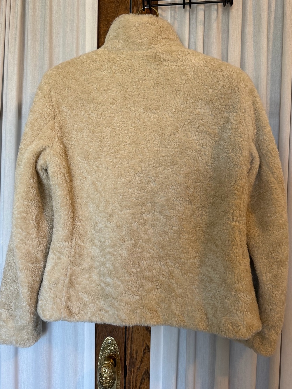 Pendleton Ivory Sherpa Blue Plaid Flannel Zip Front Jacket - Picture 10 of 16